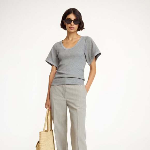 By Malene Birger Gray Lunai T-Shirt Size S - Picture 2 of 8